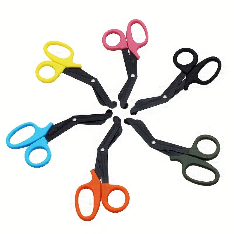 Stainless Steel Safety Scissors Black Coated Sharp Outdoor Use Hand-Friendly