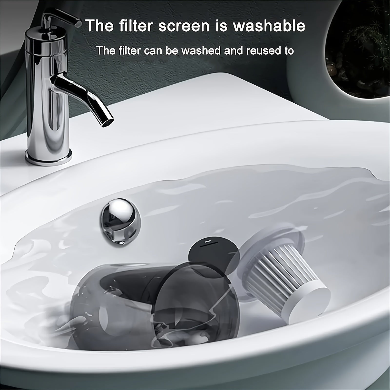 Car Vacuum Cleaner 12V Handheld with Strong Suction and Washable Filter