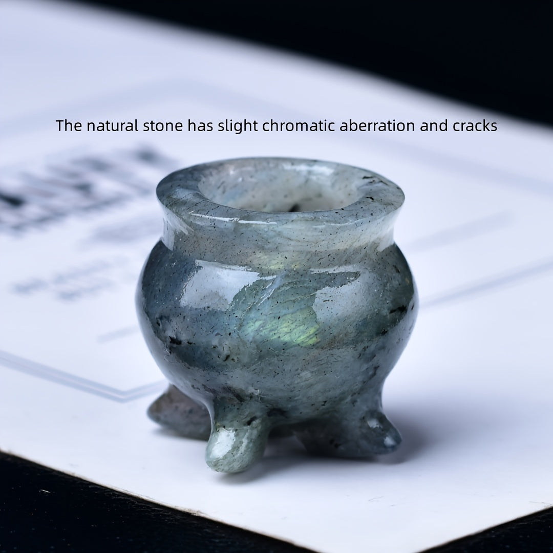 Animal Stone Carving Censer Pocket Gift Moonstone 3cm