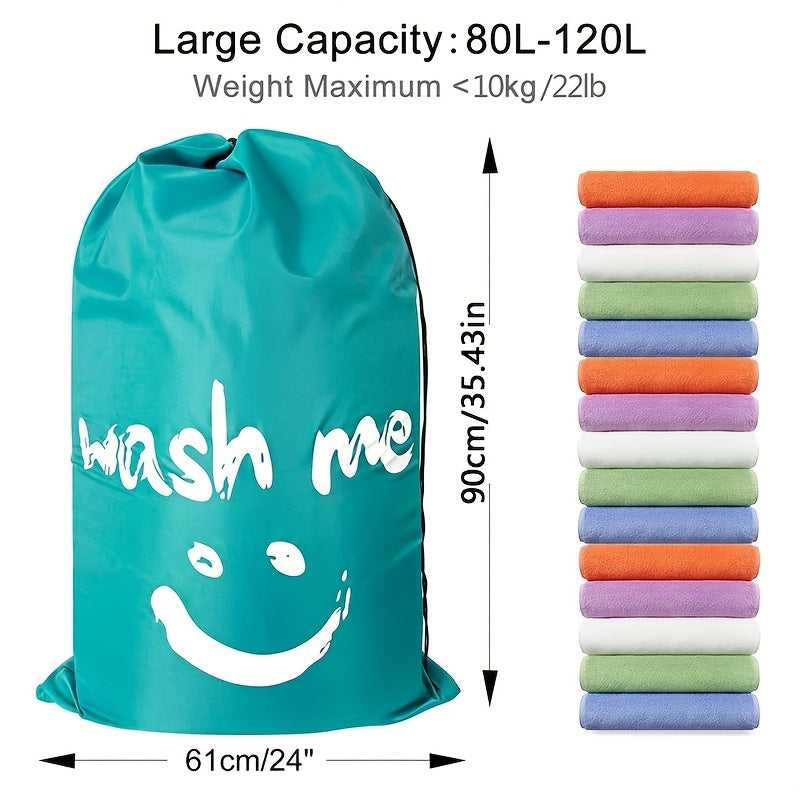Durable Nylon Travel Laundry Bag with Drawstring Closure for On-the-Go Use