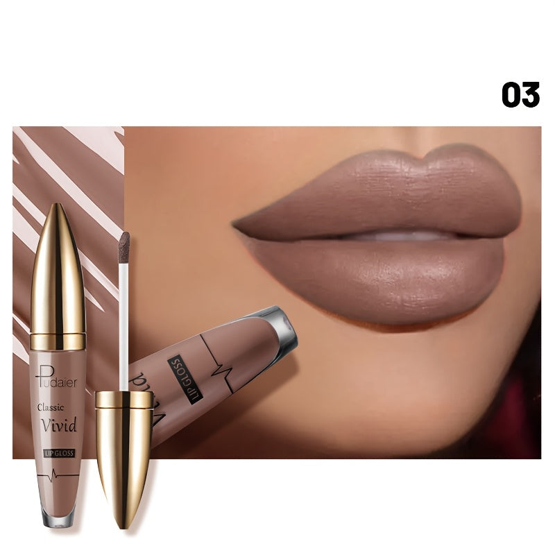 Pintalabios de terciopelo rojo mate para mujer de larga duración y humectante