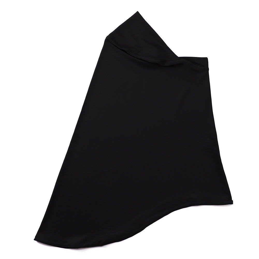 Ladies' Stretch Hijab Scarf Soft Breathable Polyester Lace Trim Full Chin Coverage in Multiple Colors