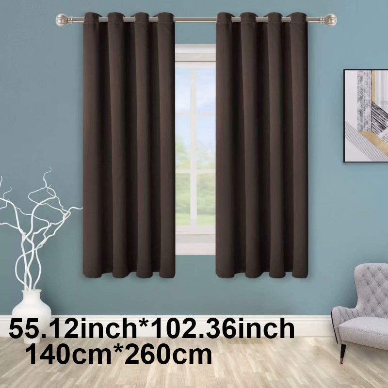 Blackout Curtain 1 Panel Solid Black Insulated Room Darkening for Bedroom Living Room
