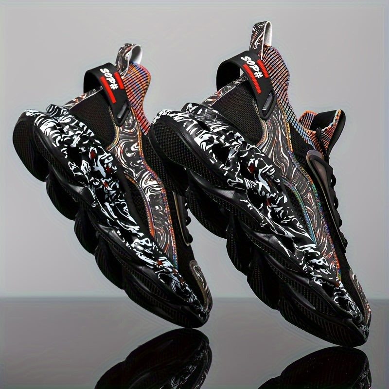 Men's Casual Sports Sneakers Rubber Sole Fabric Upper Low Top All-Season