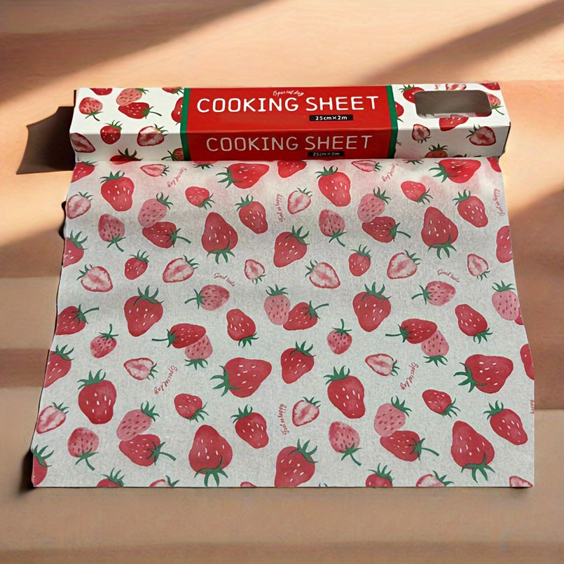 Patterned Wax Paper Sheets for Baking and Food Wrapping, Grease-Resistant, 1 Roll