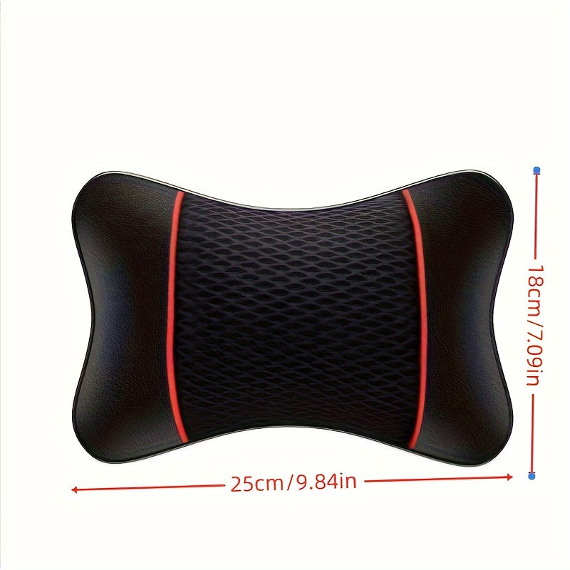 Universal Car Neck Pillow PU Leather Soft Headrest Support for Travel