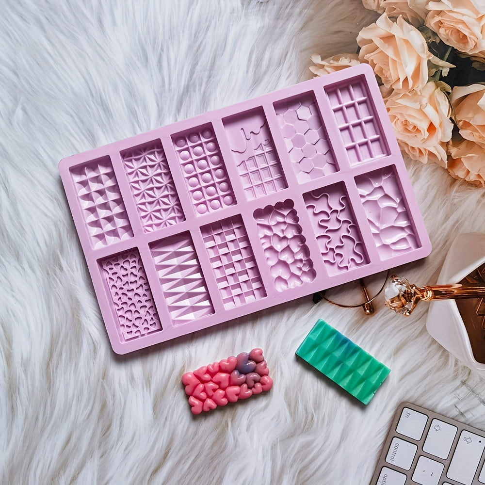 Силиконовая форма для шоколада - 12 гнезд, не содержит BPA, идеально подходит для конфет, пудингов и десертов своими руками. Идеально подходит для украшения тортов и незаменима для выпечки на кухне.