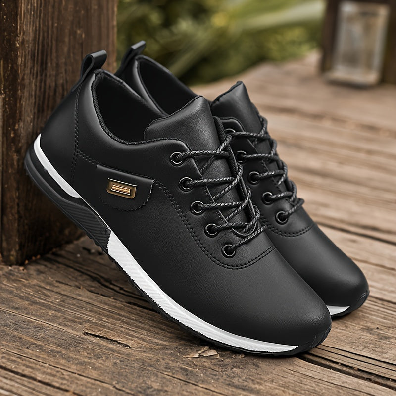 Men's Casual Sports Shoes Low Top PU Upper EVA Insole All-Season Sneakers