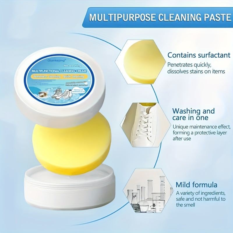 Unisex White Shoe Cleaning Paste Waterless Stain Remover Multipurpose