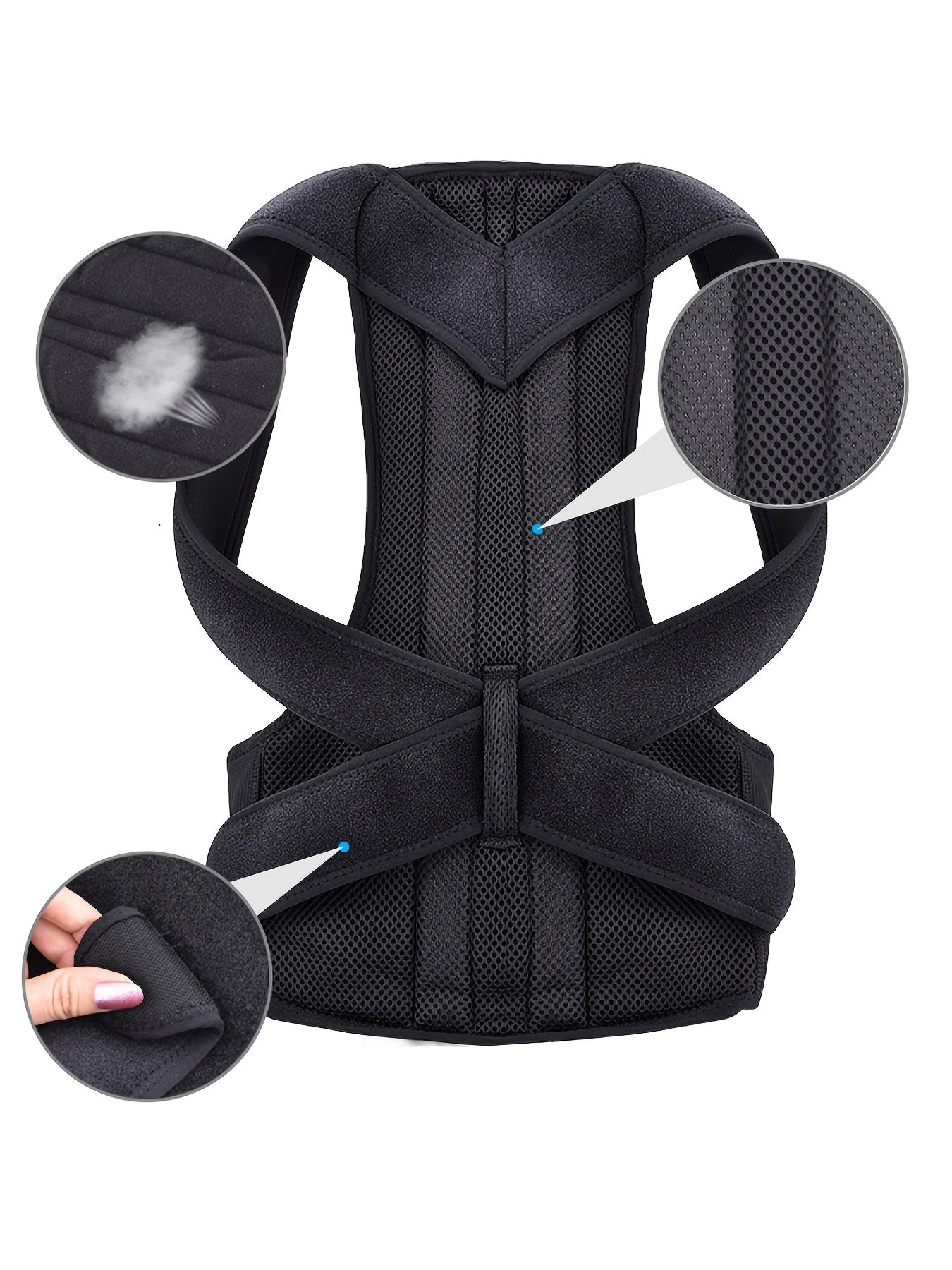 Unisex Adjustable Posture Corrector Vest with Lumbar and Shoulder Support