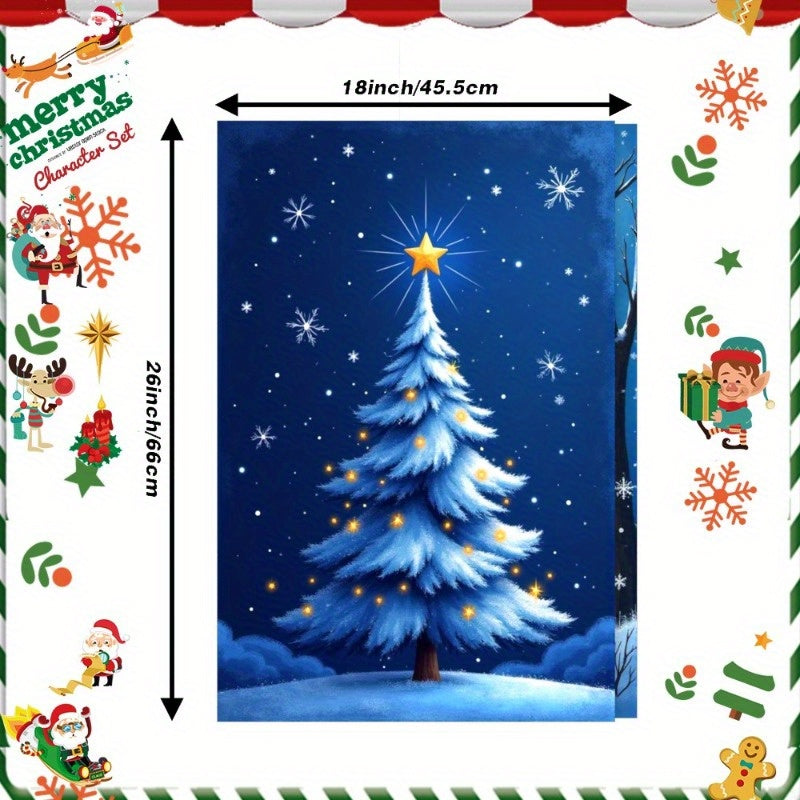 Set of 2 Christmas Winter Kitchen Towels 45.72x66.04 cm Snowflake Decor
