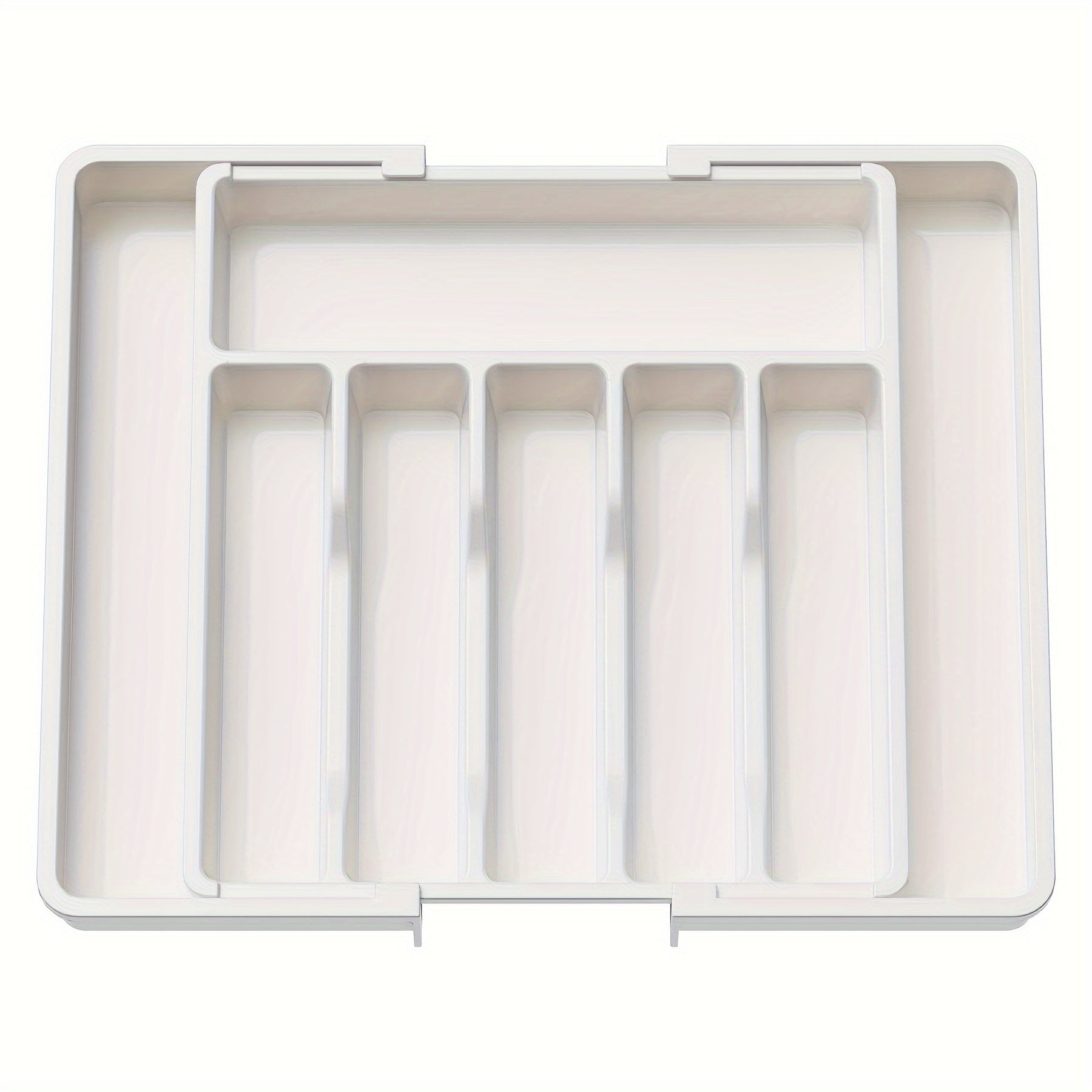 Flatware Organizer with Retractable Cutlery Storage Box, Large Capacity Drawer and Counter Utensil Holder
