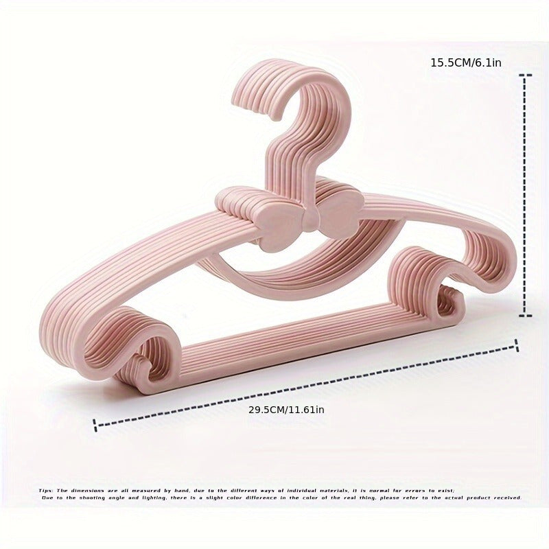 Juego de 10 a 20 perchas de plástico para ropa para niños y almacenamiento doméstico