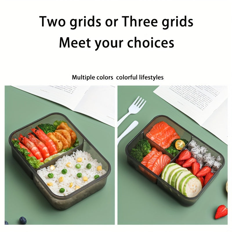 Large Capacity Leak-Proof Lunch Box with Spoon Double-Layered Microwave Safe