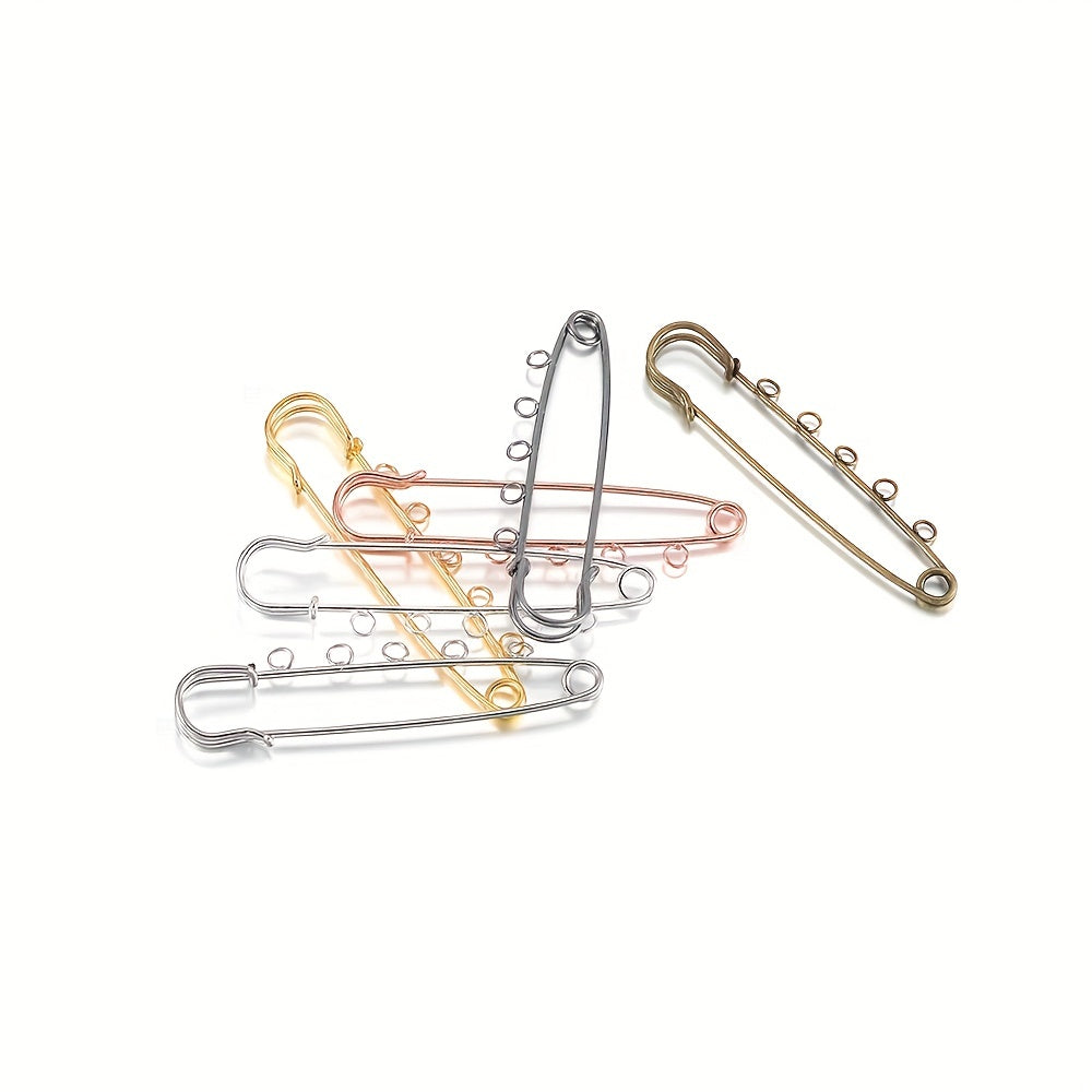 Iron Safety Brooch Kilt Pins Jewelry Findings Pack of 10 80x20mm