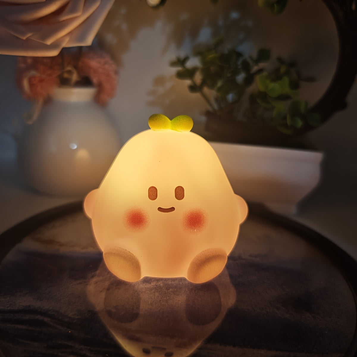 Pear Night Light Battery-Operated with On/Off Switch for Holiday Parties and Gifting