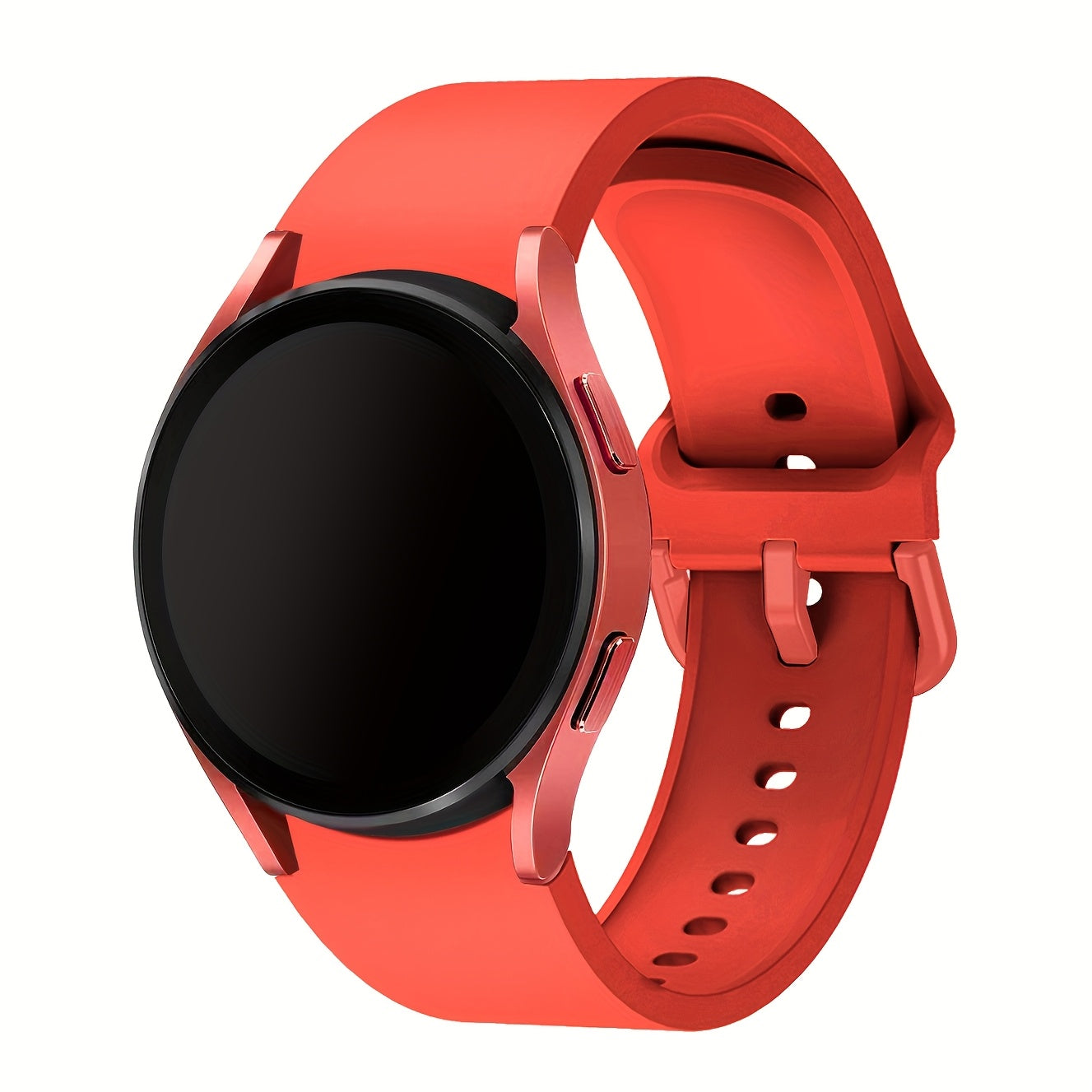 Непрерывный мягкий силиконовый водонепроницаемый ремешок для часов, совместимый с Samsung Galaxy Watch 7/6/5/4. Доступен в розовом, желтом и розовом золоте с застежкой из нержавеющей стали. Удобная посадка для мужчин и