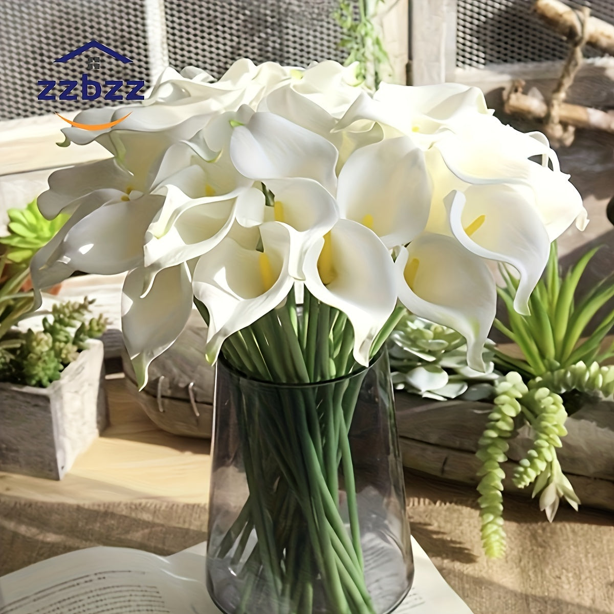 10-Piece Artificial Calla Lily Bouquet for Weddings and Home Decor