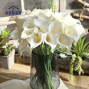 10-Piece Artificial Calla Lily Bouquet for Weddings and Home Decor