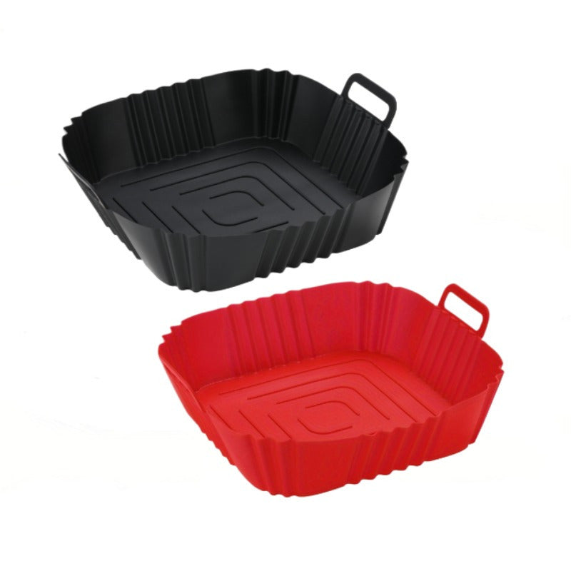 2 Silicone Air Fryer Liners for Pizza & Fried Chicken - Reusable, Non-Stick, Oven Safe