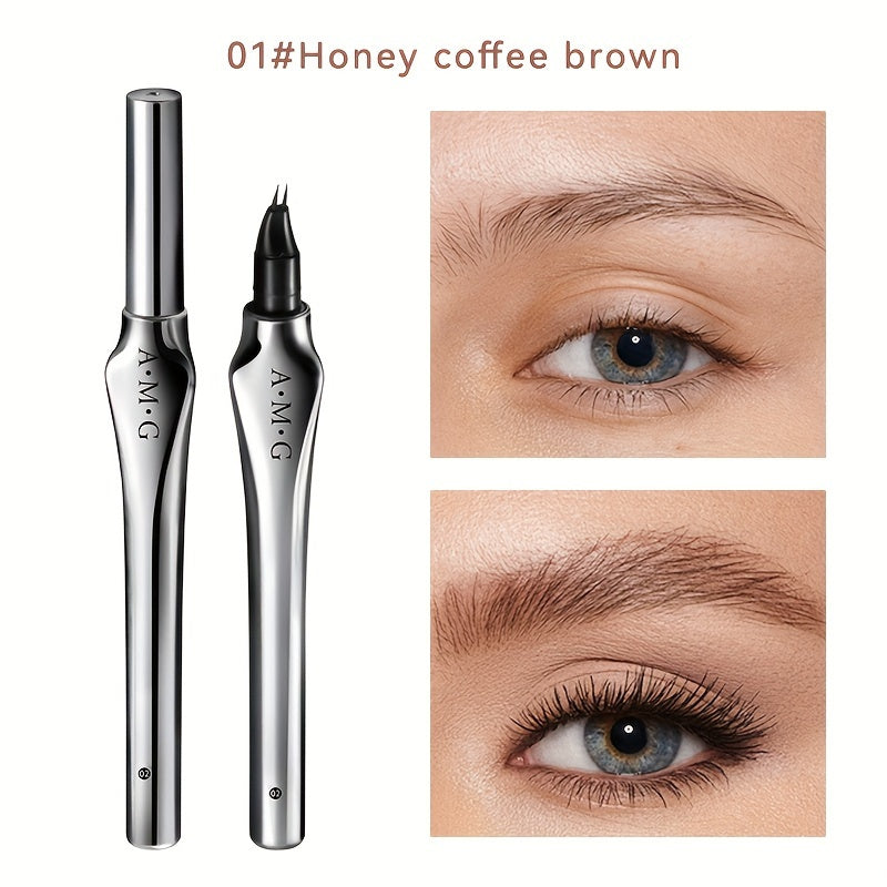 Lápiz de cejas impermeable de doble punta para cejas naturales y definidas