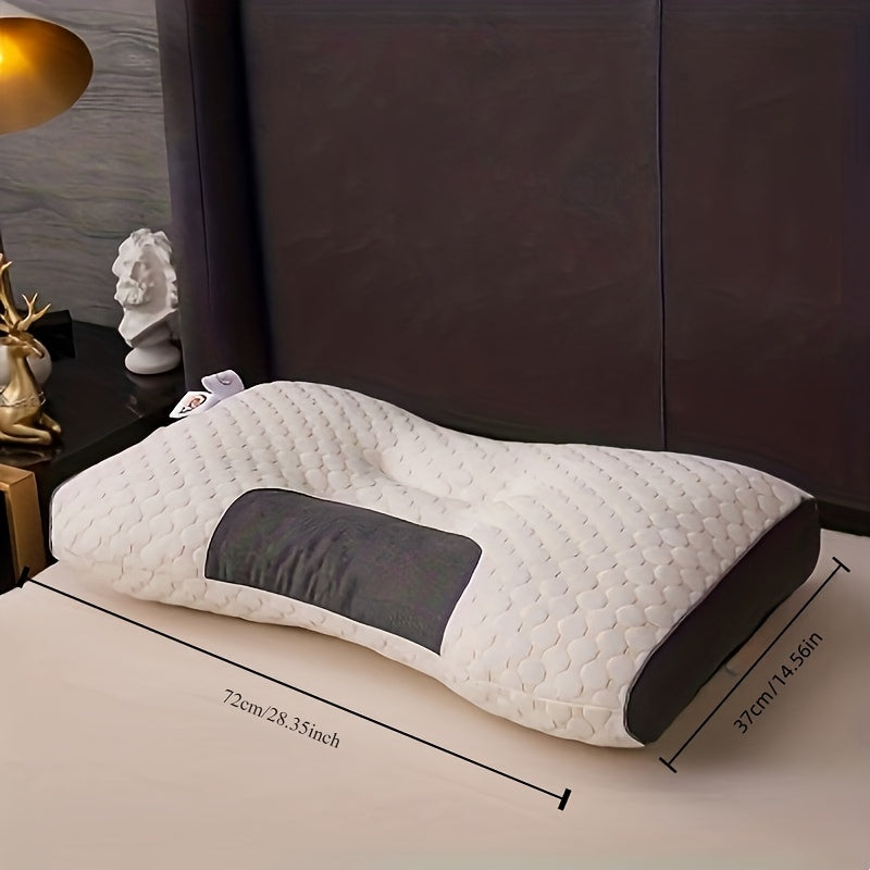 1 dona To'qilgan Yostiq Bo'yin Himoyasi va Uxlash Massaji uchun, Namni O'zlashtirish, Havo O'tkazuvchan, Yotoqxona yoki Mehmonxona Bezaklari uchun.