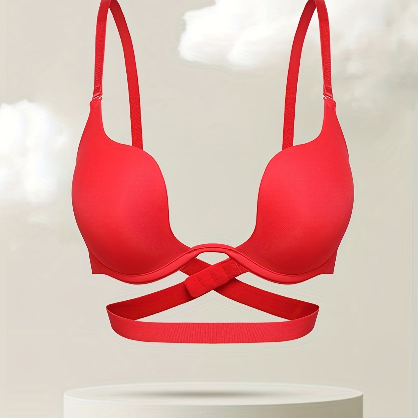 Women's Cotton Solid T-Shirt Bra with Push-Up Support