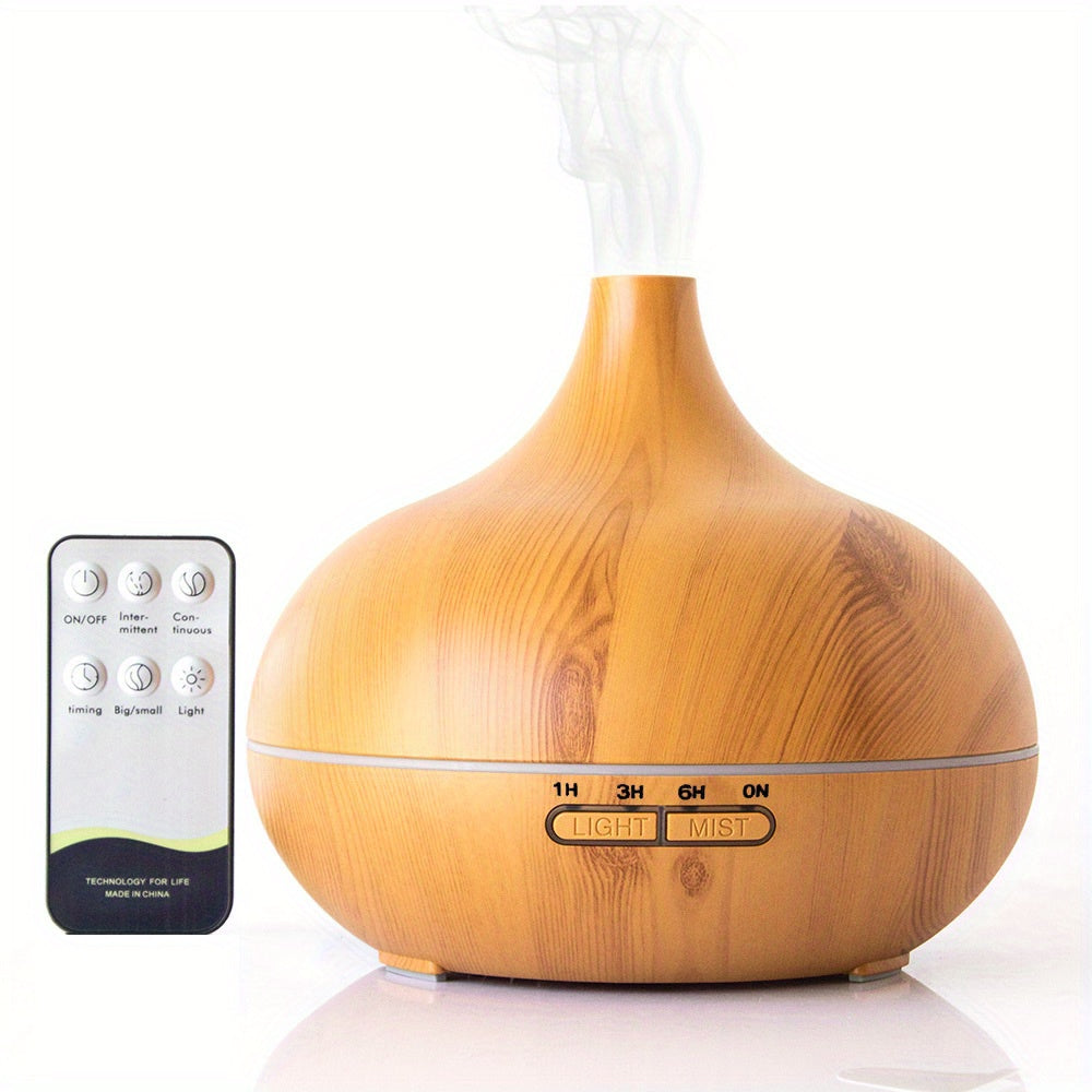 550ml Ultrasonic Essential Oil Diffuser with Remote Control Waterless Auto-Off