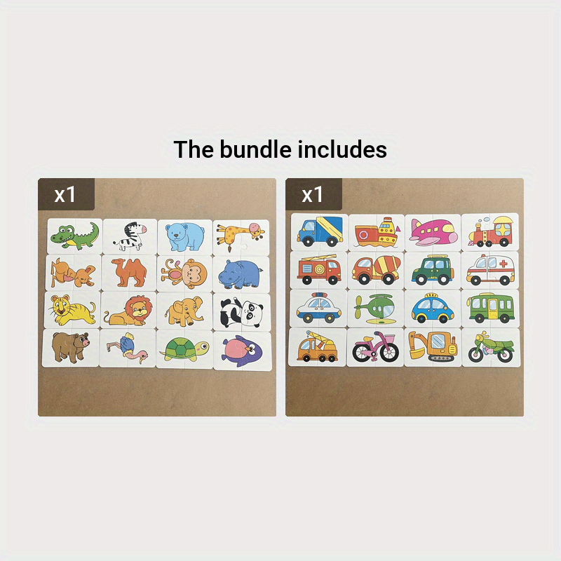 Образовательные развивающие игрушки-пазлы для малышей и детей раннего возраста, унисекс, 32 шт., бумага, 10x6.7 см