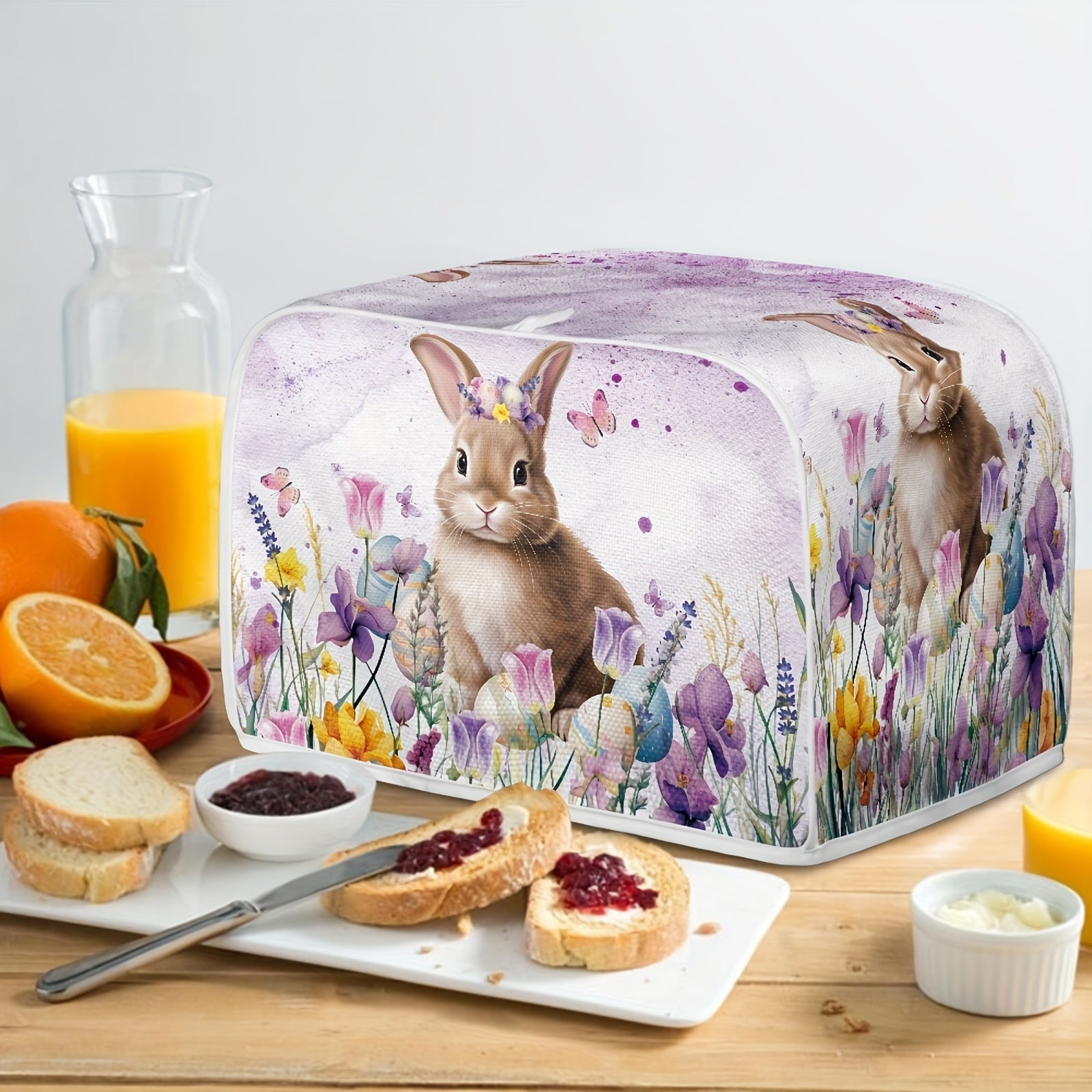 Polyester Toaster Cover for 2-Slice Protects Against Dust and Fingerprints Festive Holiday Print Easy to Clean Fits Most Toasters Eco-Friendly Kitchen Decor