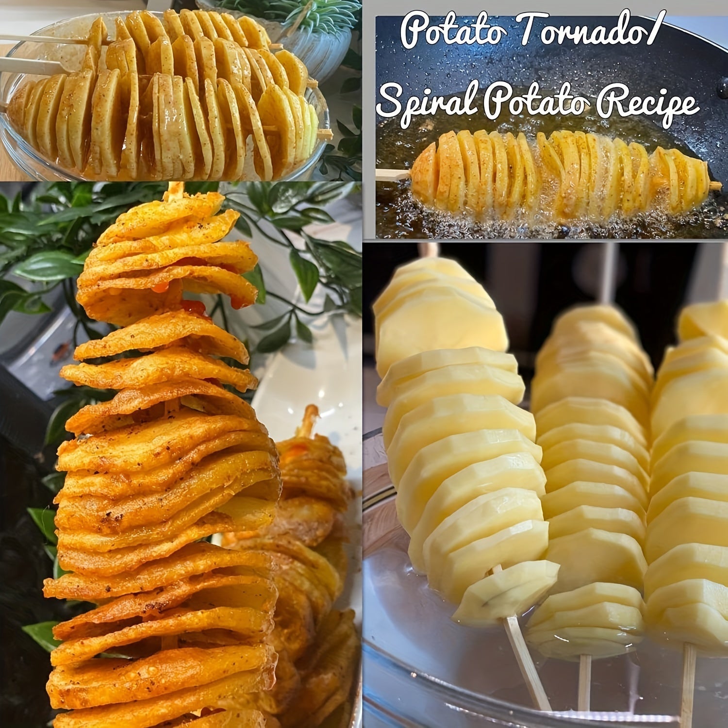 Stainless Steel Manual Spiralizer for Vegetables Fruits with Reusable Sticks