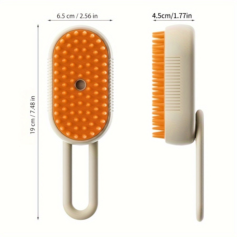 3-in-1 Small Animal Steam Brush for Cats and Dogs Pet Grooming Comb with Steam for Tangle Removal