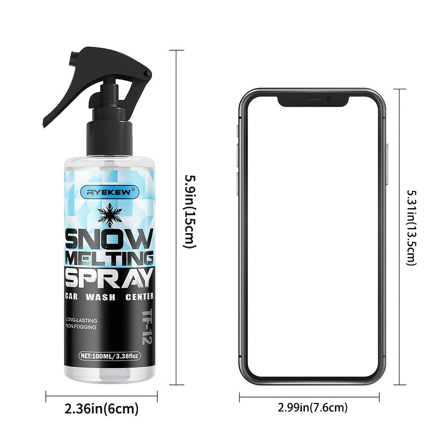 Ice Melting Spray for Cars and Glass Anti-Freeze Snow Removal 1 Bottle