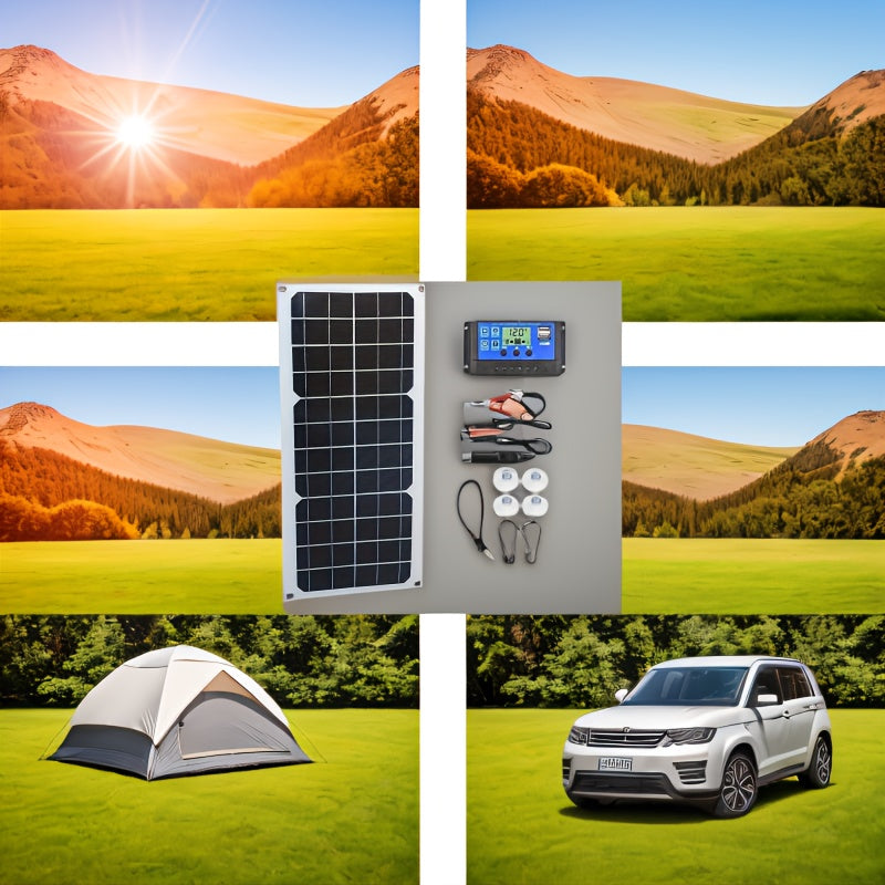 Набор гибких солнечных панелей 30 Вт с контроллером на 100 А для зарядки мобильных телефонов, автомобилей, автодомов