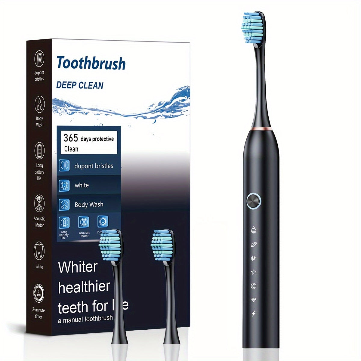 Electric Toothbrush for Adults USB Rechargeable Deep Clean Soft Bristles Couples Automatic Cleaning