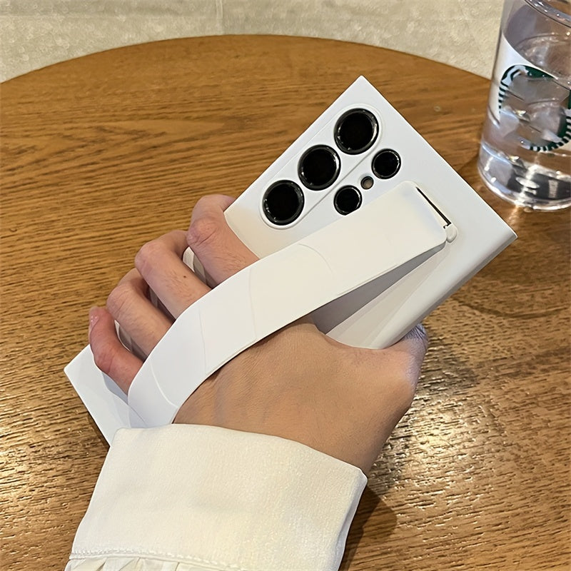 Silicone Wristband Case for Samsung Galaxy S24 S23 Ultra Plus with Lens Protection