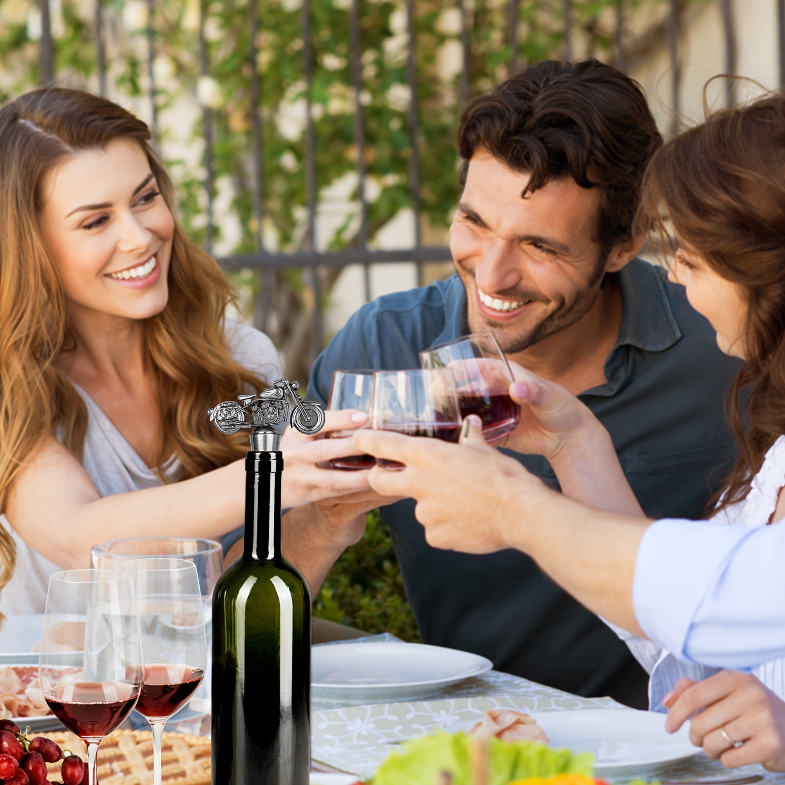 Motorcycle Wine Stopper for Men Gift Idea Durable Metal