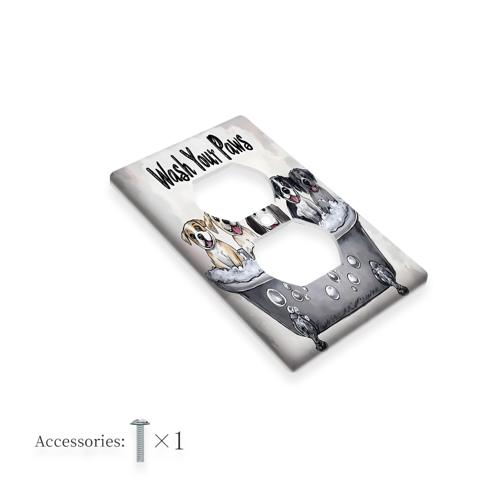 Qiziqarli it naqshidagi devor maskasi, oson vint bilan o'rnatish, simlar kerak emas. Yotoqxona, hammom yoki yashash xonasi bezatish uchun ideal.