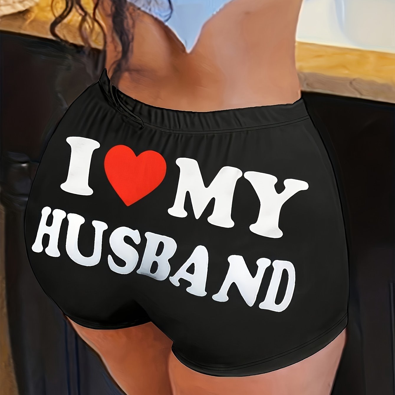 Pantalones cortos de letra para mujer, ropa casual de algodón para verano