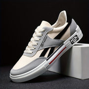 Men's Canvas Skateboard Sneakers Breathable Non-Slip Lace-Up Casual Street Style