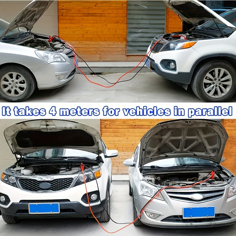 Car Emergency Power Start Cable 4M Copper Booster Jumper Battery Wire Kit