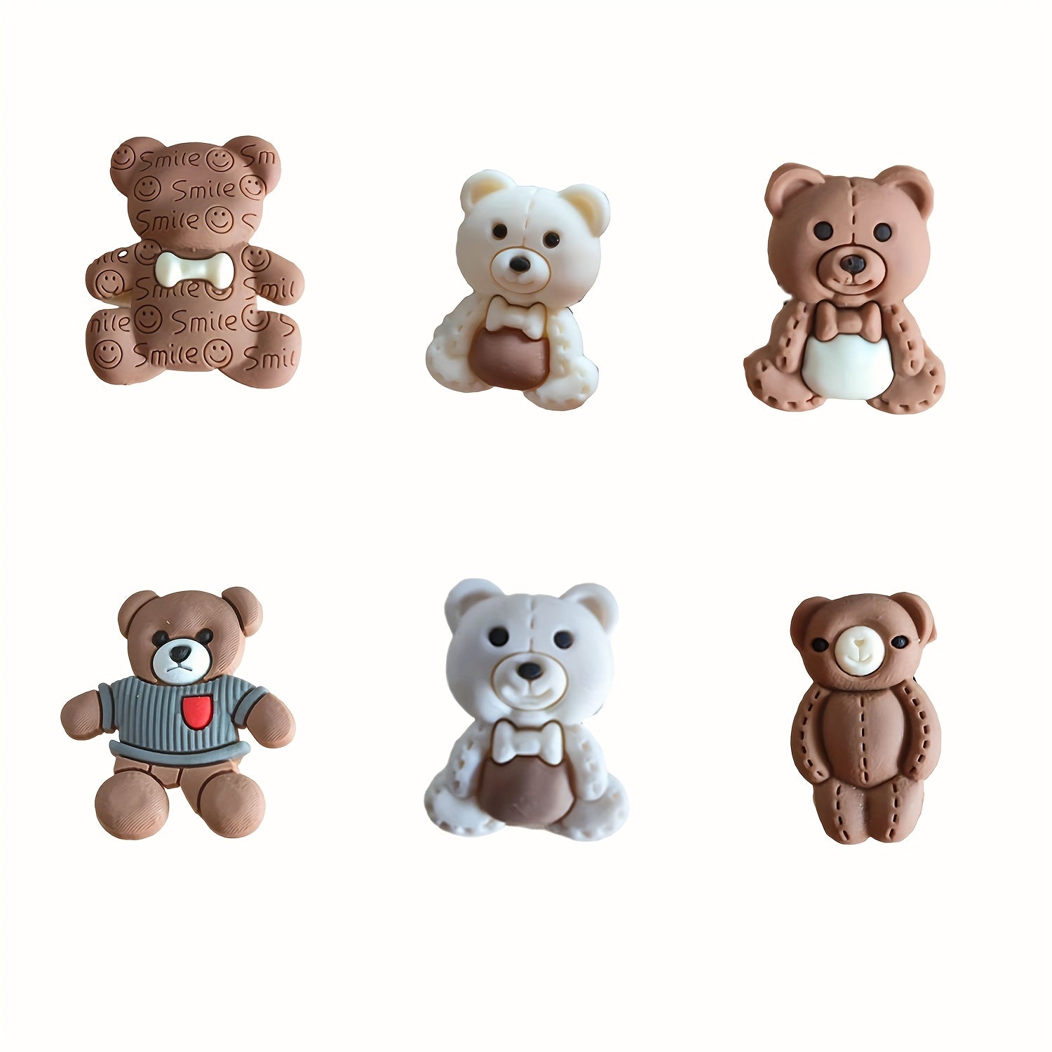 20Pcs Bear-Themed Charms for Clogs and Sandals Fashionable, Durable Accessories