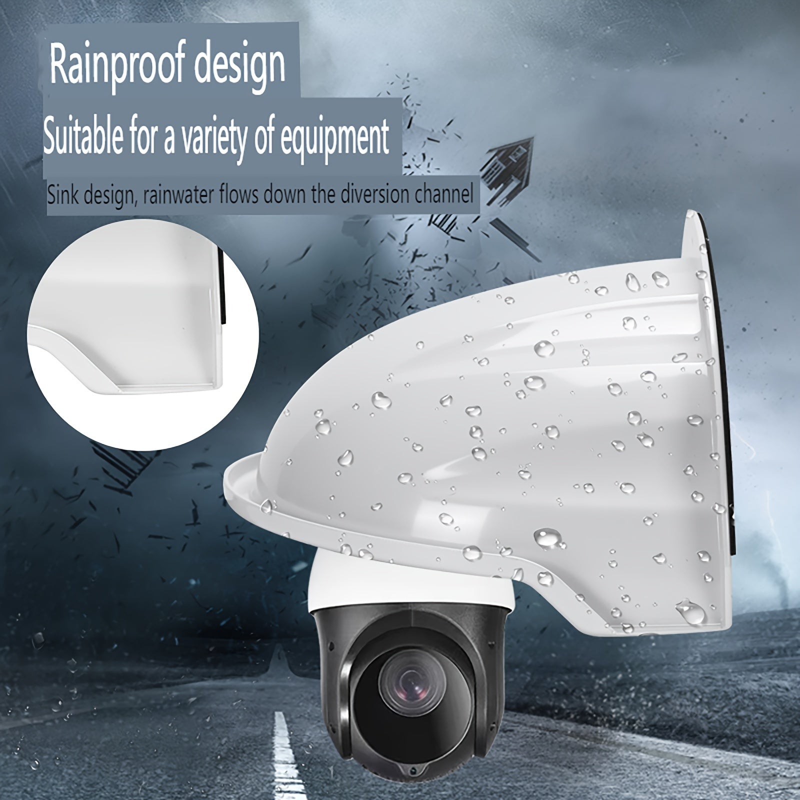 Durable ABS Weatherproof Camera Cover Shield for Outdoor Cameras Battery-Free Bullet Dome Ring Arlo Nest