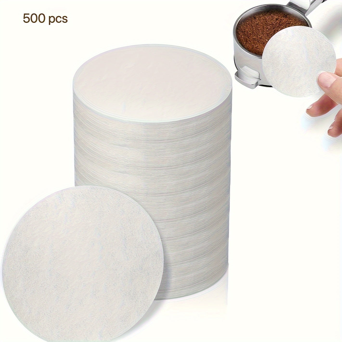 500-Donali O'zlashtirilmagan Qahva Filtri Qog'ozlari 51mm Espresso Mashinalari uchun