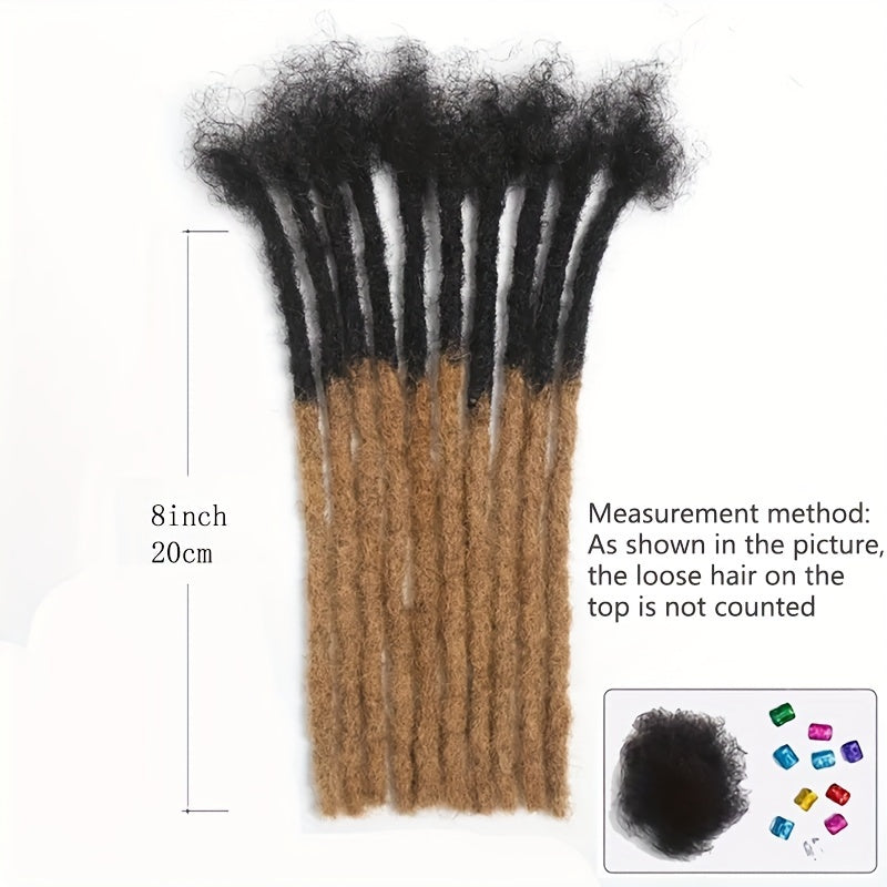 Men's Dreadlock Extensions 0.4cm 10 Strands Human Hair Braids