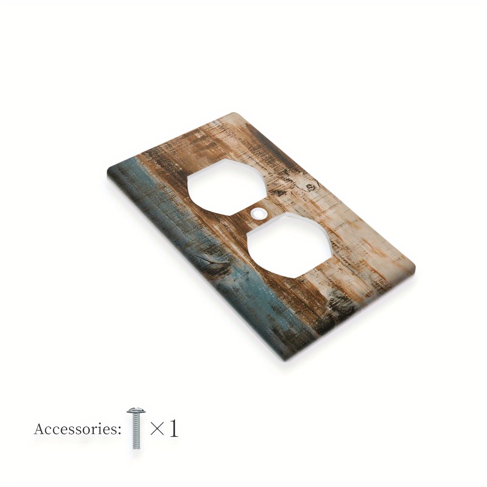 Rustic Brown Wood Light Switch Cover Distressed Animal Print Farmhouse Decor