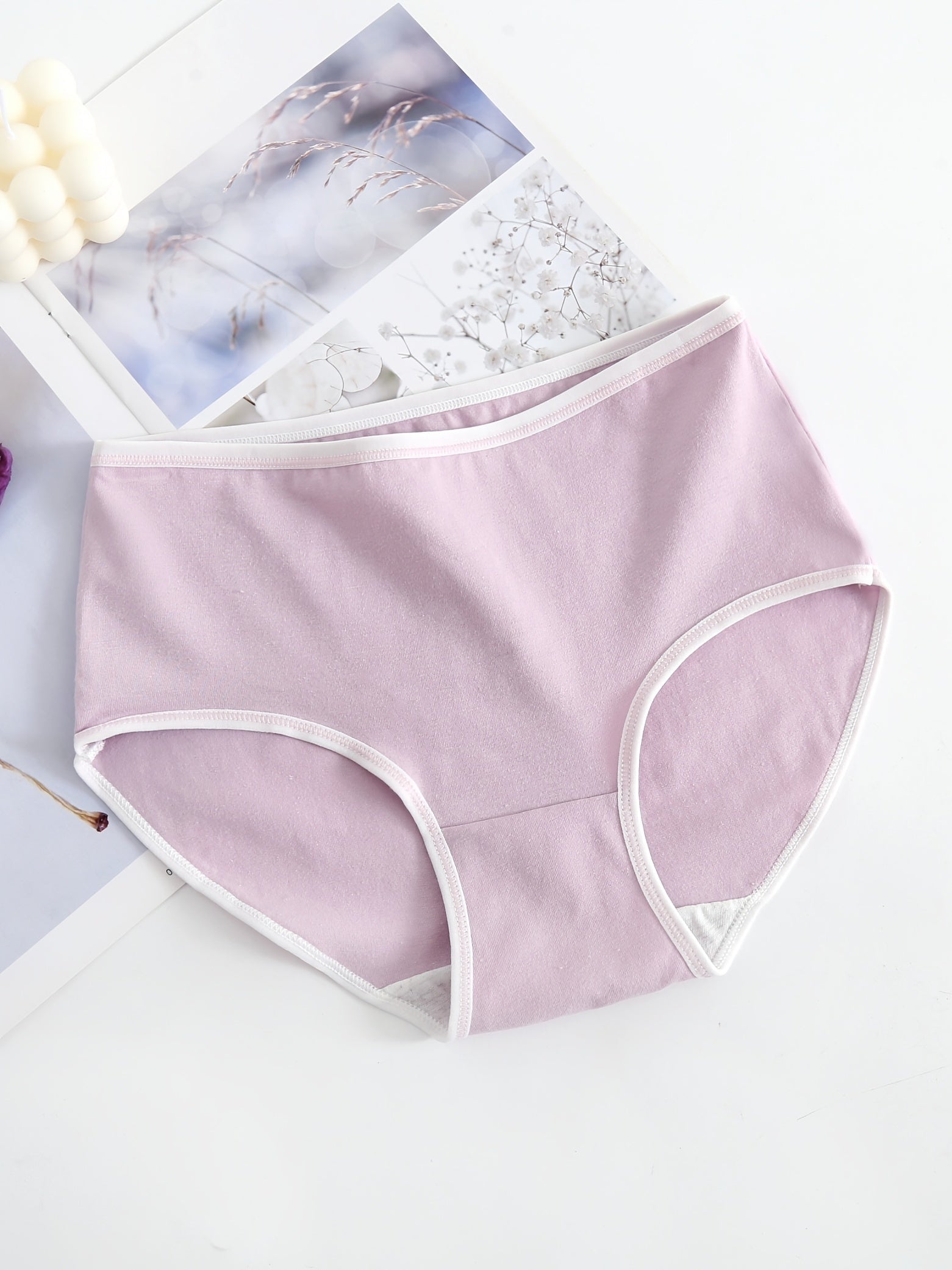 Women's Comfort Briefs 5-Pack Pastel Colors Stretchy Waistband