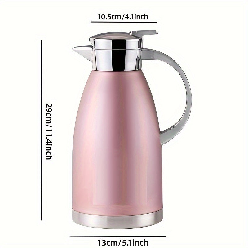 Blue 1.8L Stainless Steel Vacuum Insulated Kettle with Black Lid for Hot Cold Drinks
