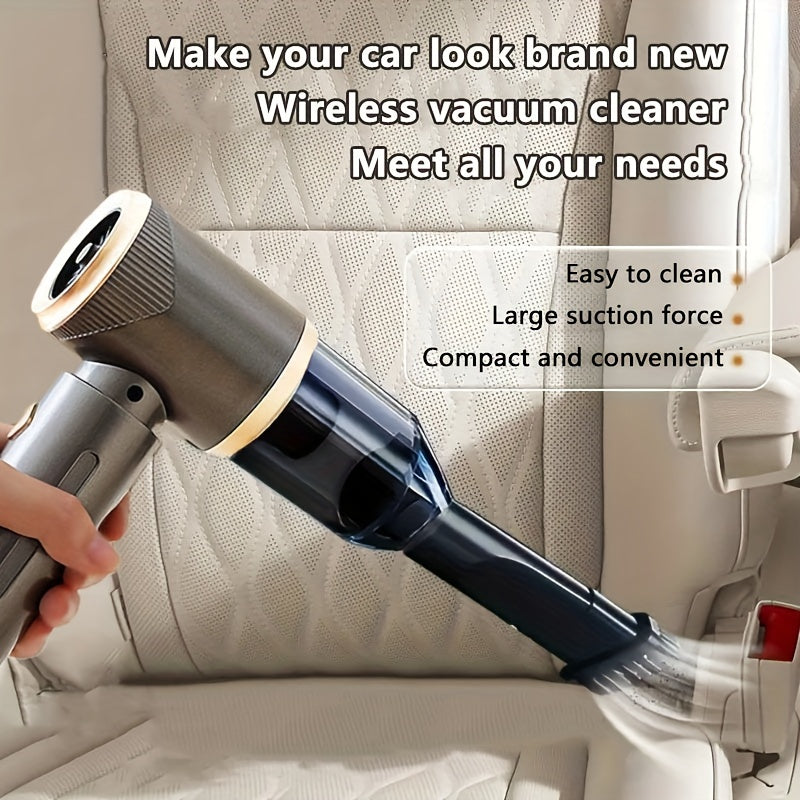 Aspiradora inalámbrica para coche con 8 accesorios y boquilla de succión para suelo