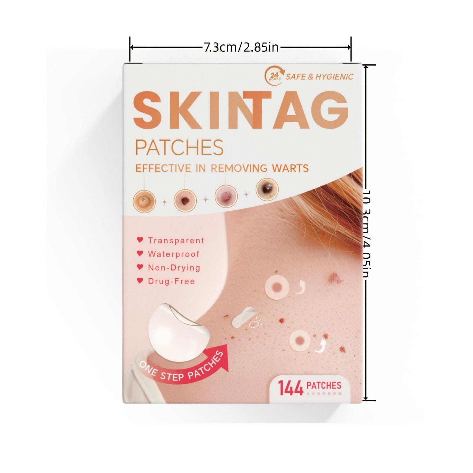 Unisex Patches 144pcs Light Beige Fragrance-Free Alcohol-Free